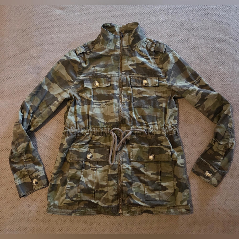 SO Camo Jacket Utility women's medium Green camo military army coat